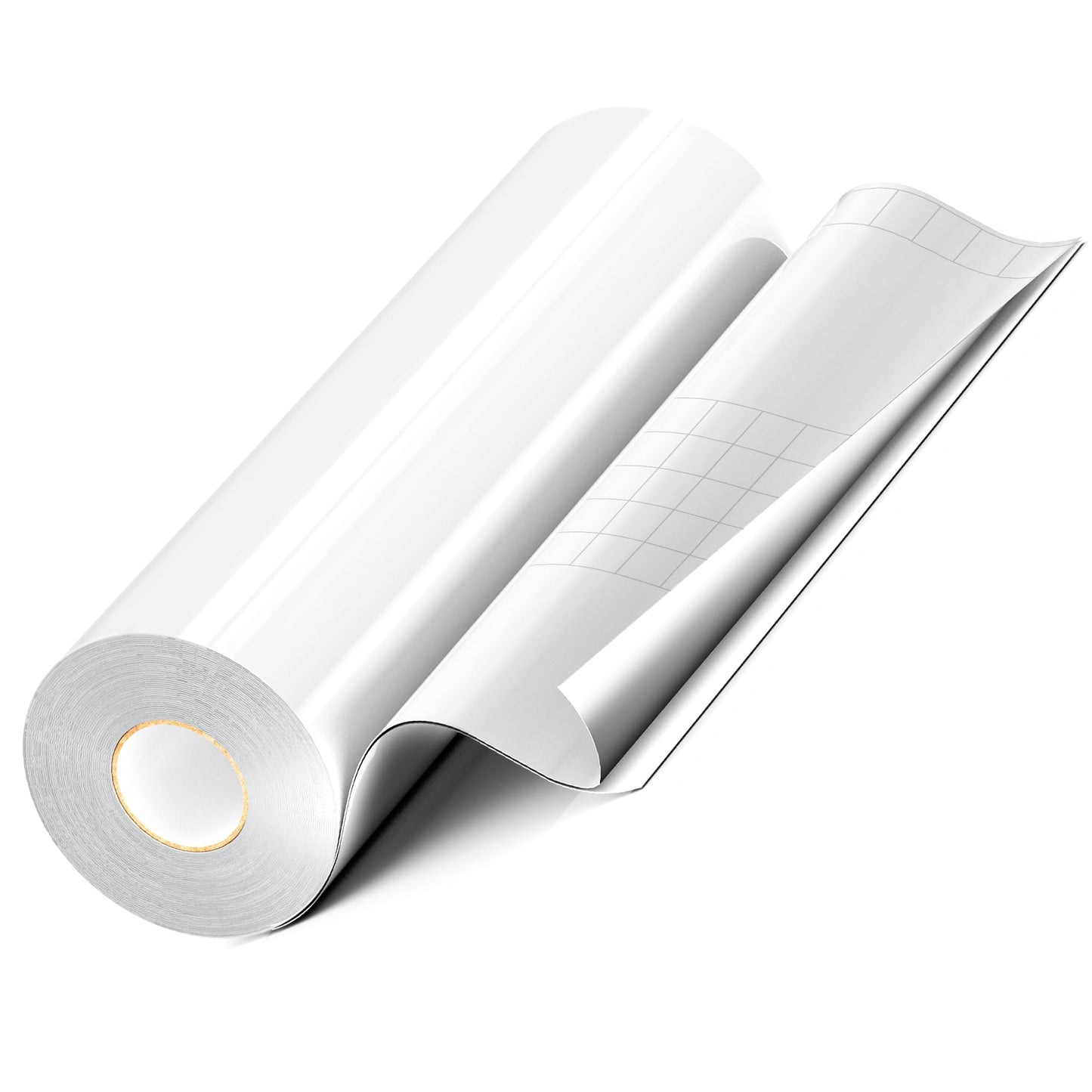 EPRCUT White Permanent Vinyl Roll, Glossy 12'' x 50 FT Adhesive Vinyl, DIY Decals for Craft Cutter, Glossy Permanent Vinyl for All Cutting Machine