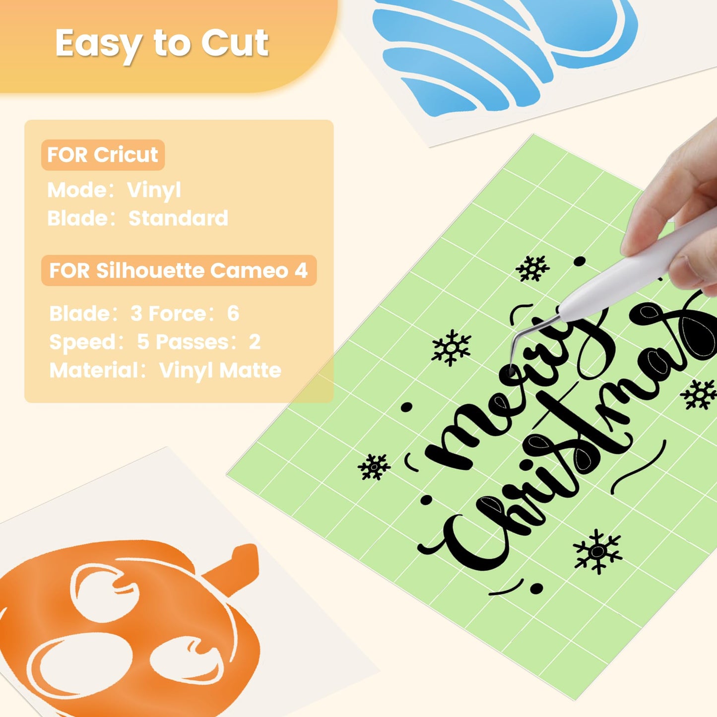 EPRCUT 12'' x 12'' Permanent Vinyl Bundle, Adhesive Vinyl Sheets for Birthday Party, 74 Permanent Vinyl Sheets for Cricut Machines, DIY Wall Stickers, Wedding, Festival Decorations, Car Decals, Signs