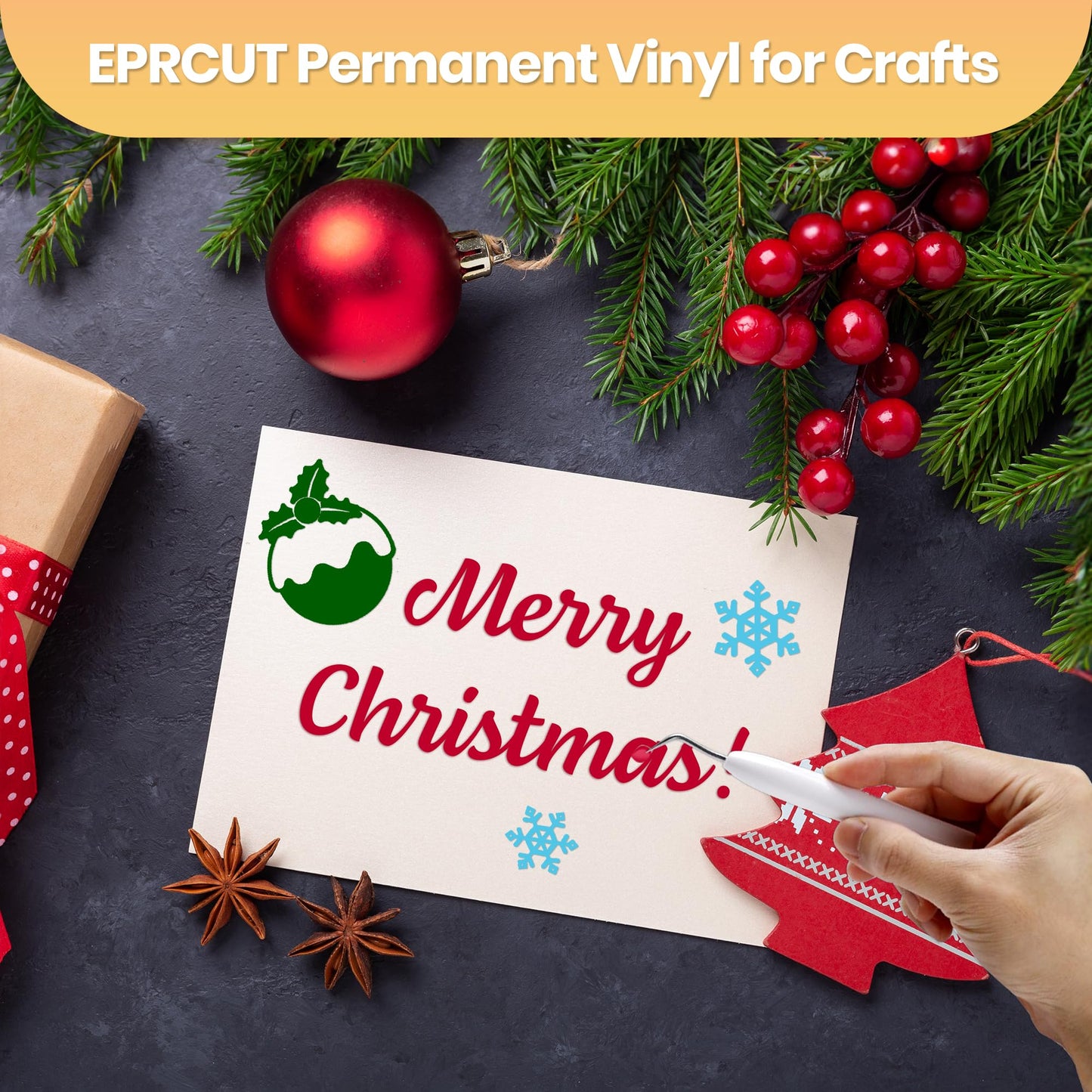 EPRCUT 12'' x 12'' Permanent Vinyl Bundle, Adhesive Vinyl Sheets for Birthday Party, 74 Permanent Vinyl Sheets for Cricut Machines, DIY Wall Stickers, Wedding, Festival Decorations, Car Decals, Signs
